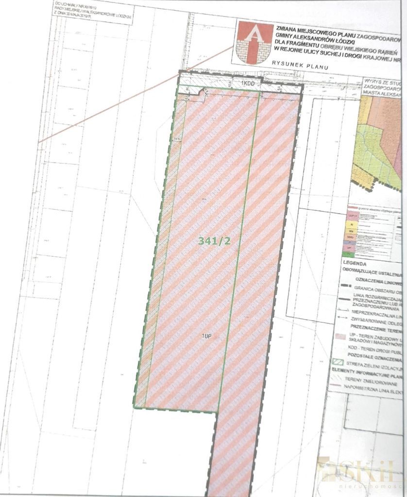 Działka pod magazyn, produkcja, Rąbień, 46 000 m2