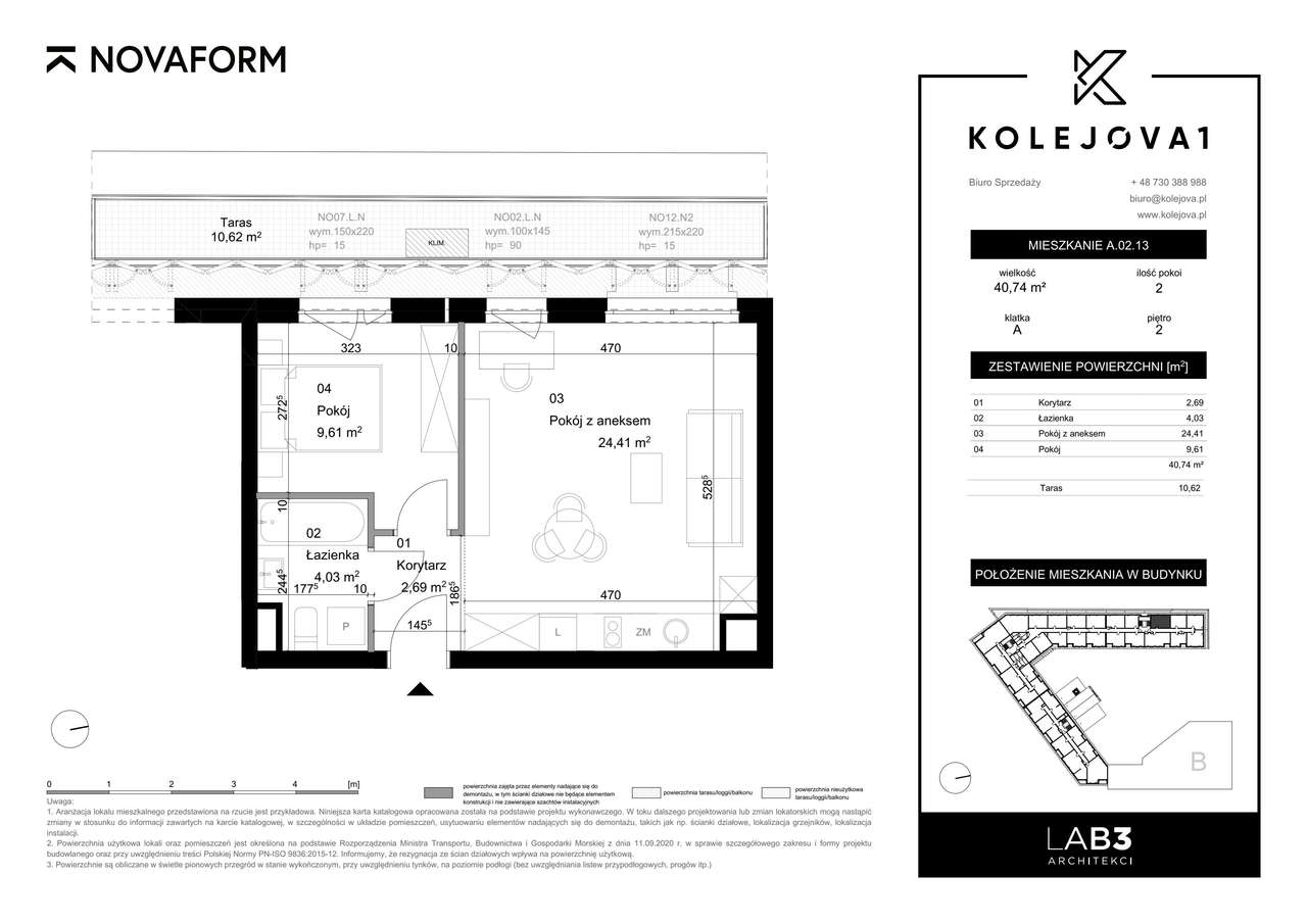 Kolejova 1 | mieszkanie 2-pok. | A.02.13 - Pełny obrazek: 2/9