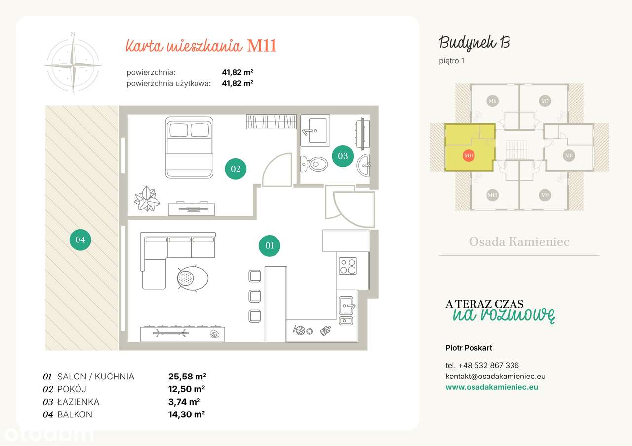 Osada Kamieniec|mieszkanie z loggią| B_M11 - Pełny obrazek: 2/9