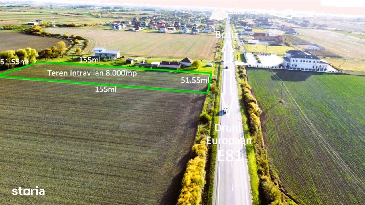 Teren intravilan - 8.000 mp in Botiz | Acces din Drum European-8