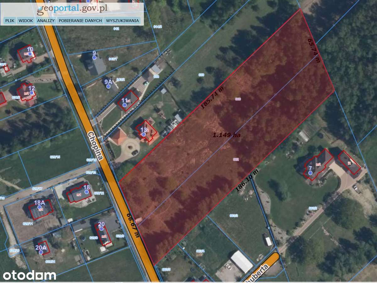 STARE BUDY ul.Chopina 11500m2 z warunakmi zabudowy-8