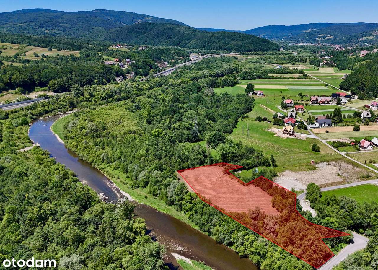 Działka nad rzeką Rabą- idealna pod rekreację lub glamping /LUBIEŃ - Pełny obrazek: 2/8