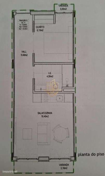 Apartamento T0+1 Turnkey Premium com Garagem e Duas Varandas — Centro-40