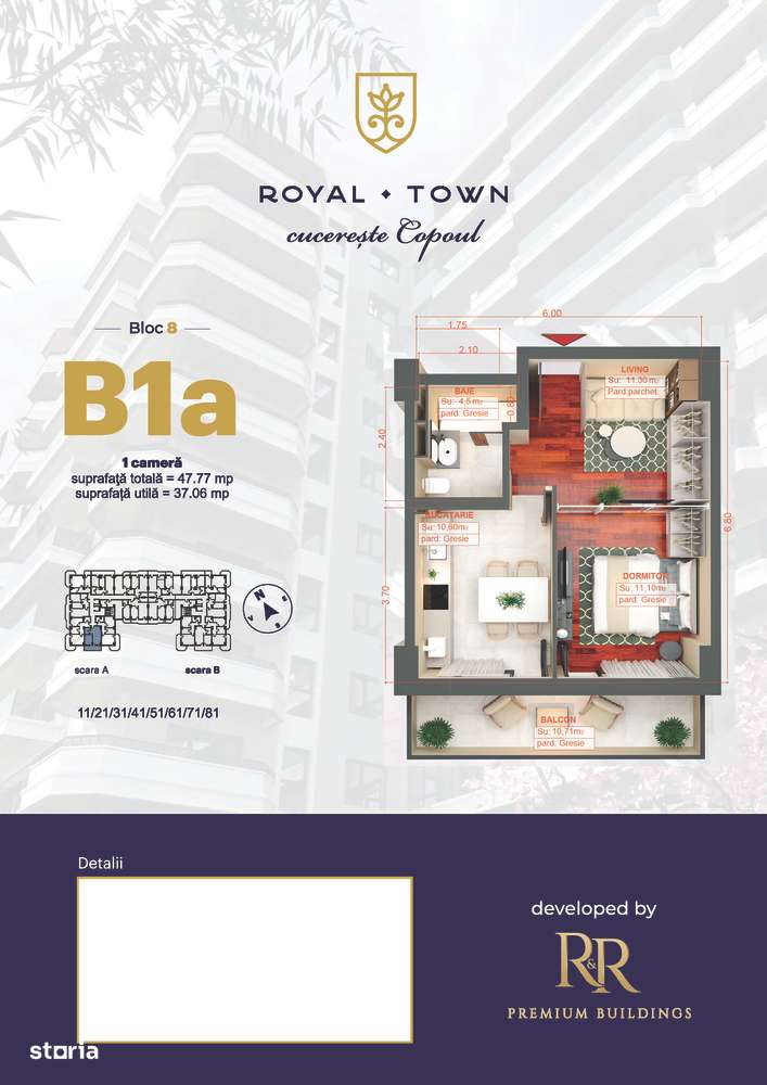 Predare Aprilie 2026! Priveliște deosebită, Royal Town Copou-15