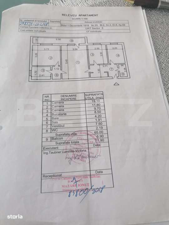 Apartament 3 camere | Zona 1 Decembrie 1918-12