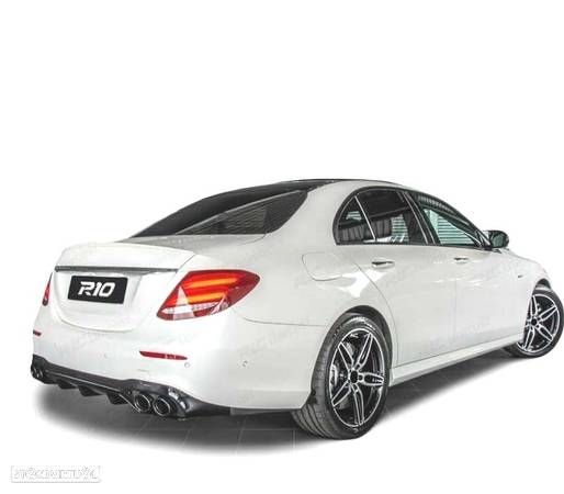 DIFUSOR PARA MERCEDES E CLASSE W213 SEDAN 16- AMG GLOSS BLACK + PONTEIRAS ESCAPE - 4