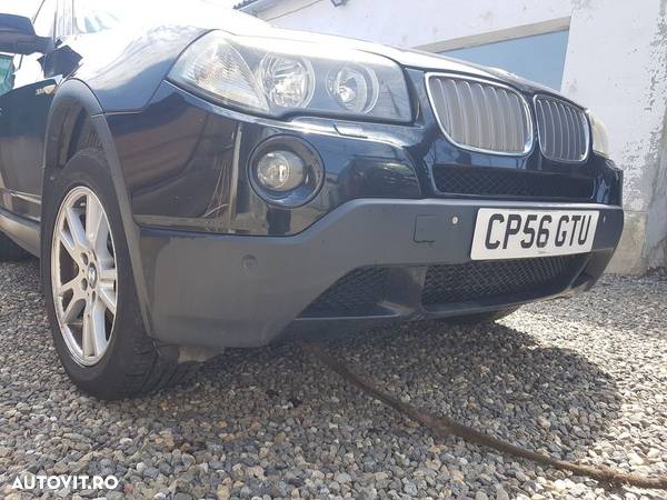 Bara fata BMW X3 E83 Facelift 2006 - 2010 NEGRU 6D (680) model cu spalatoare far - 1