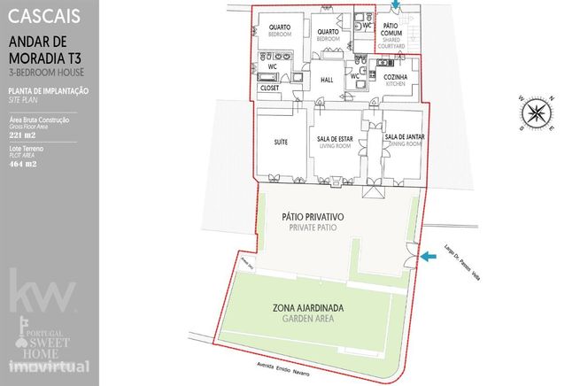 Andar de Moradia T3 c/ Jardim Privativo no Centro Histórico de Cascais-58