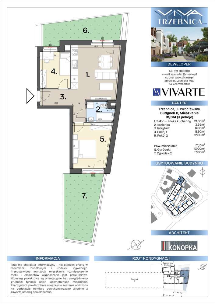 Mieszkanie z ogródkiem D1/0/4 - Pełny obrazek: 2/10