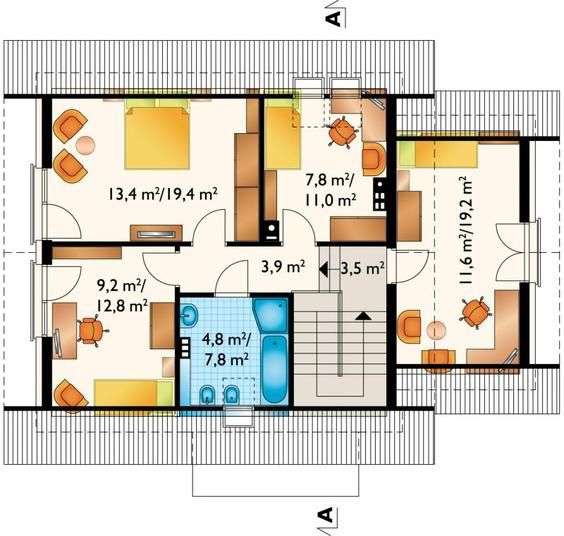 Komfortowy dom z garażem i jasną strefą dzienną - Pełny obrazek: 5/6
