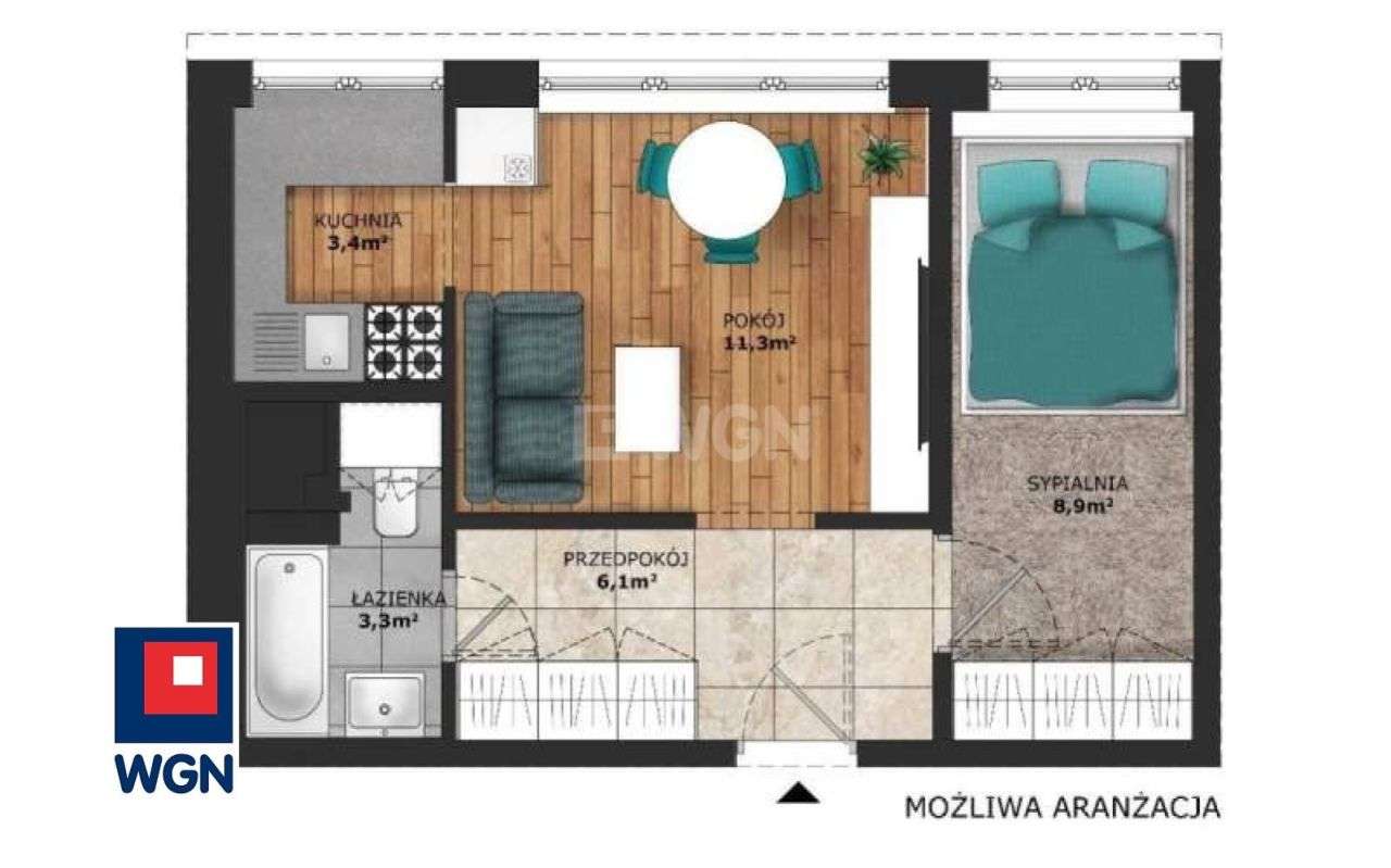 Mieszkanie, 32 m², Piotrków Trybunalski-3
