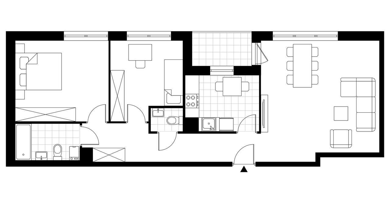 3-pokojowe mieszkanie 72m2 + loggia - Pełny obrazek: 3/8