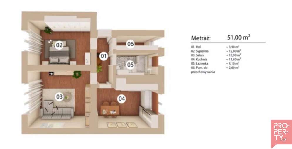 3 pokojowe, 25 min od centrum Krakowa-1