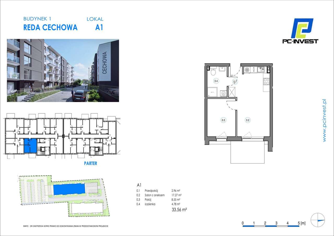 2-pokojowe mieszkanie 33m2 Bez Pośredników - Pełny obrazek: 2/9