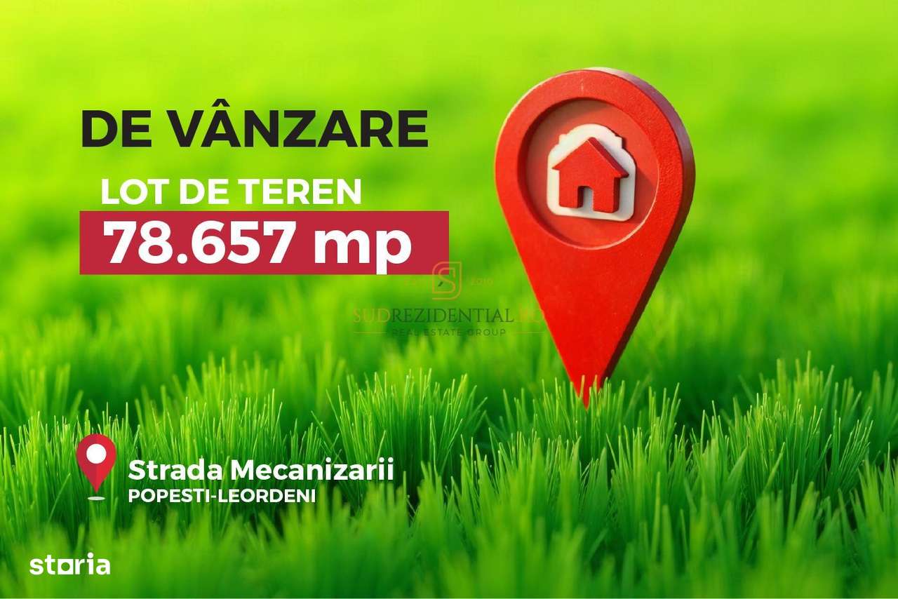 Teren extravilan 78.657 mp, deschidere de 480 ml, Popesti-Leordeni, If - Imagine principală: 2/5
