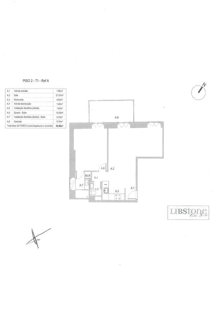 T1 com fantástico terraço na Vila Berta, construção 2017-18