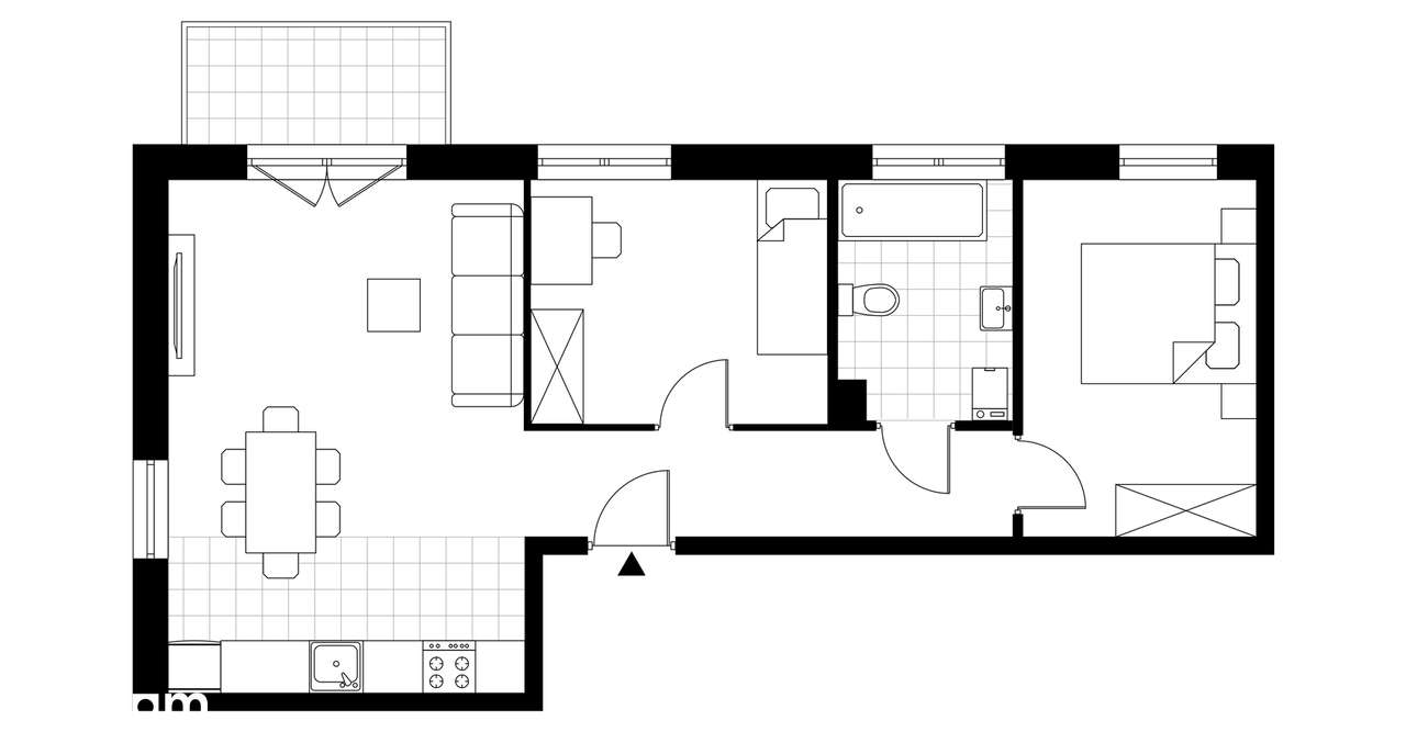 3-pokojowe mieszkanie 54m2 + balkon Bez Prowizji - Pełny obrazek: 3/8