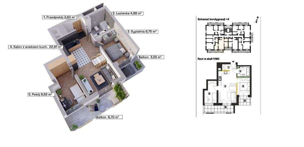 Nowe 3 pok/Taras+Balkon/Do odbioru/Wełnowiec-3