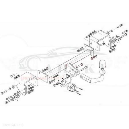 Hak Holowniczy Odkręcany Do Peugeot 107 Hatchback 2005-2014 - 3