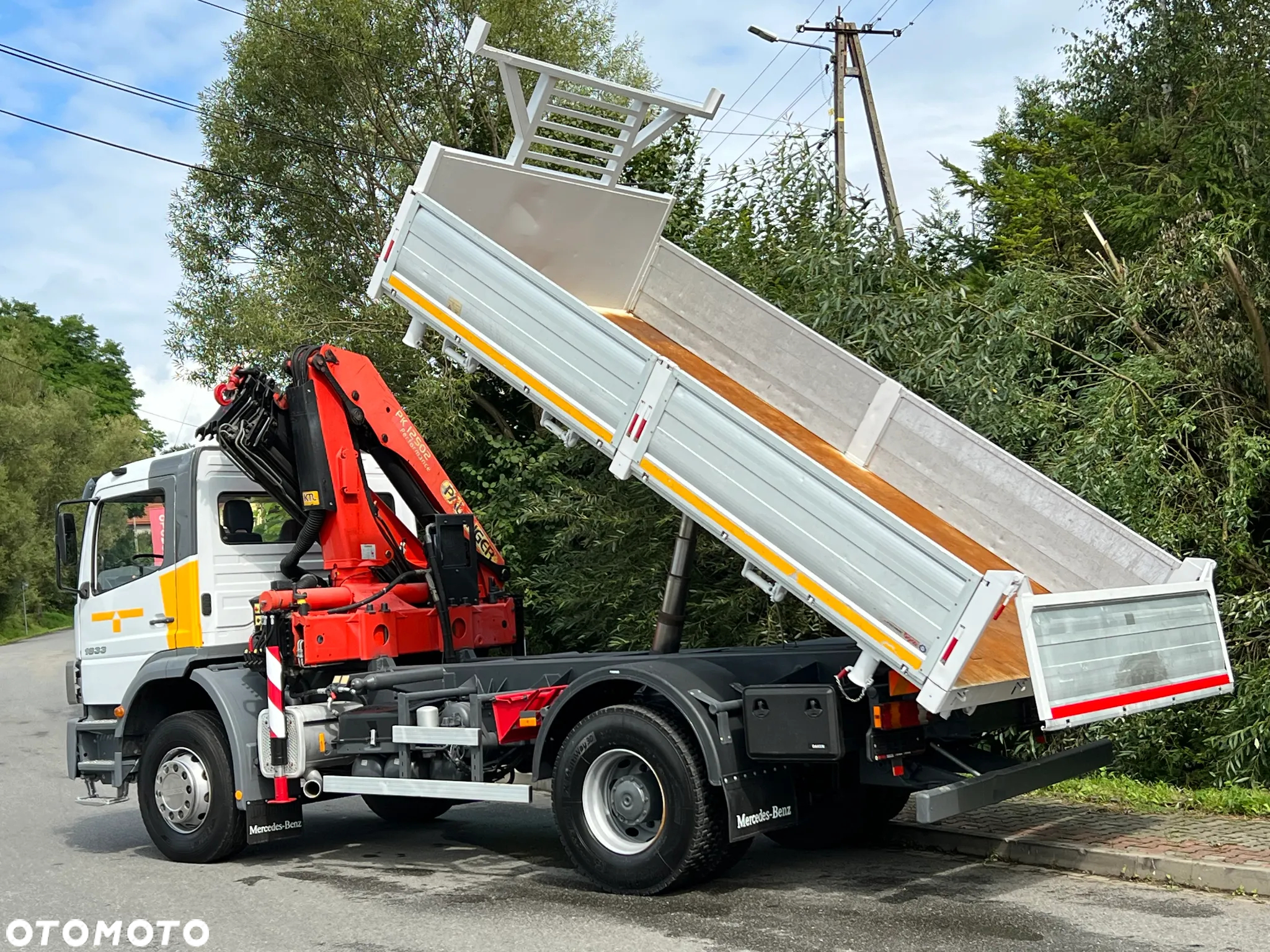 Mercedes-Benz * MERCEDES ATEGO 1833 KIPER WYWROTKA  4x2 KRAN PALFINGER PK 12500 BARDZO DOBRY STAN - 28