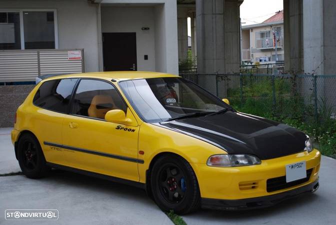 Lip / Spoiler frontal Honda Civic 92-95 2, 3 portas EG3 EG4 EG5 EG6 EJ1 EJ2 Spoon style PU(plástico) - 4