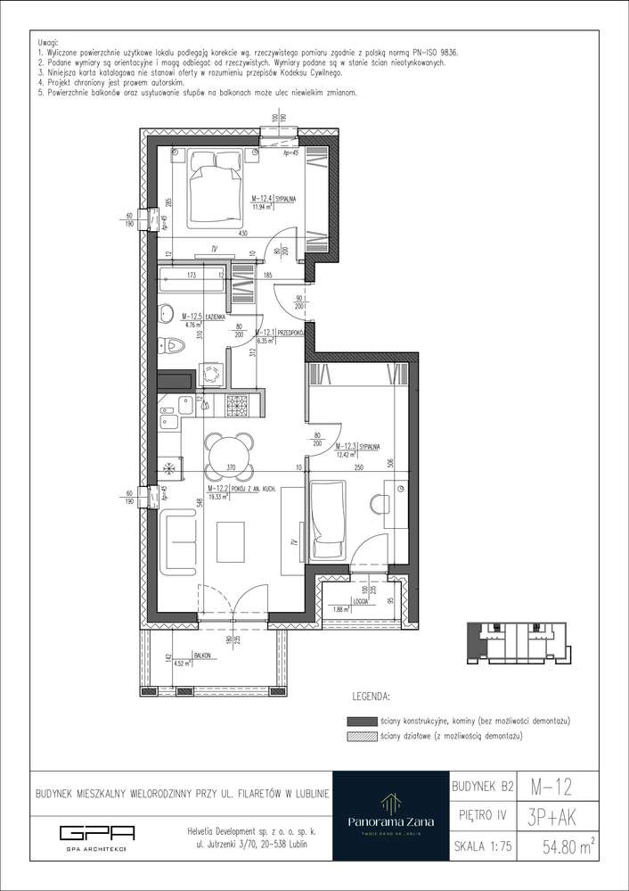 Panorama Zana  | mieszkanie 2-pok. | M12 - Pełny obrazek: 3/8