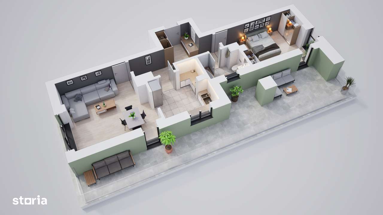 Apartament spatios si luminos, 2 camere, boxe depozitare - Imagine principală: 5/19