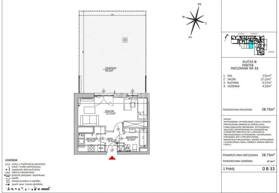 Cesja- Mieszkanie 28,70m2 z dużym ogródkiem