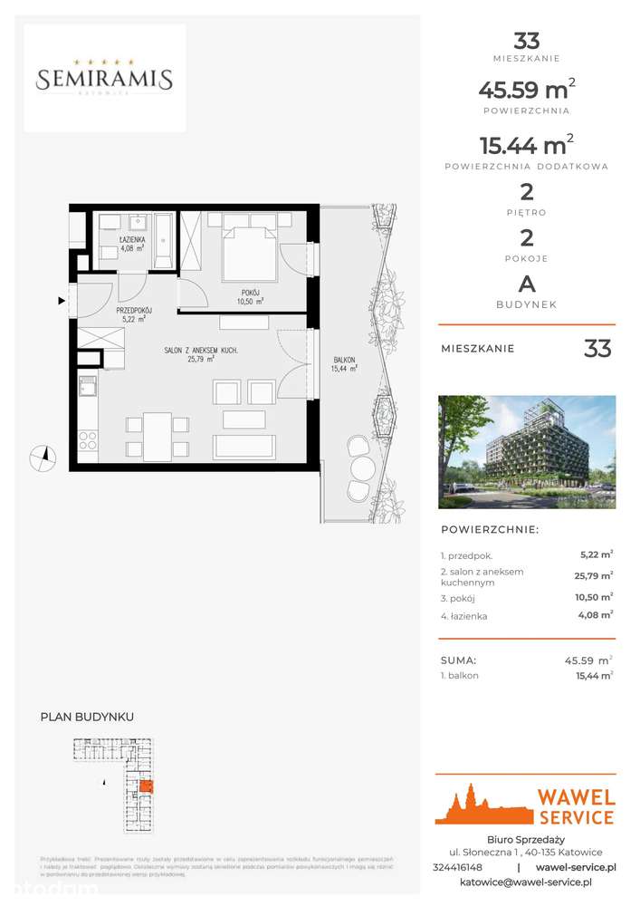 Semiramis | mieszkanie 2-pok. | 33 - Pełny obrazek: 2/7