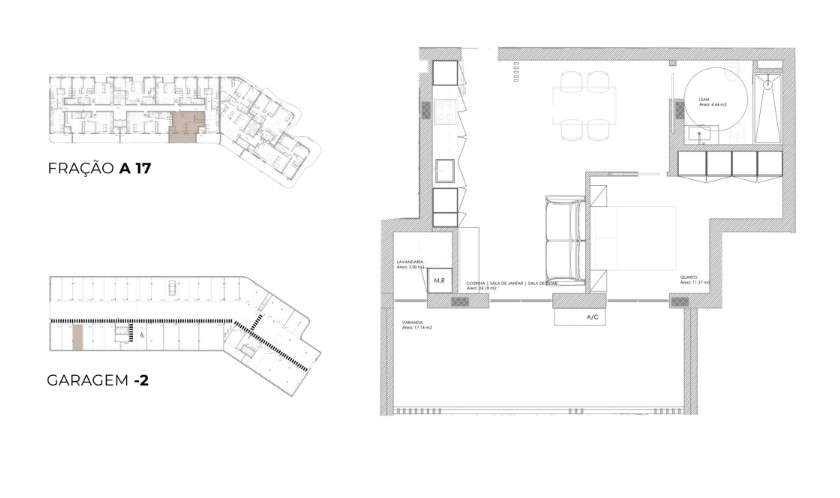 Apartamento T1 com varanda e garagem-7