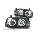 FARÓIS FRONTAIS PARA VOLKSWAGEN VW GOLF 3 91-97 ANGEL EYES PRETO - 1