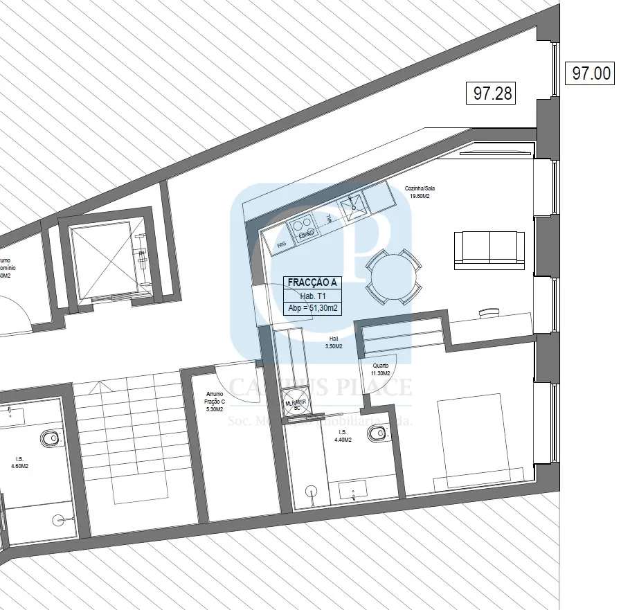 Apartamento T1 em construção no Bonfim, Porto - Grande imagem: 5/5