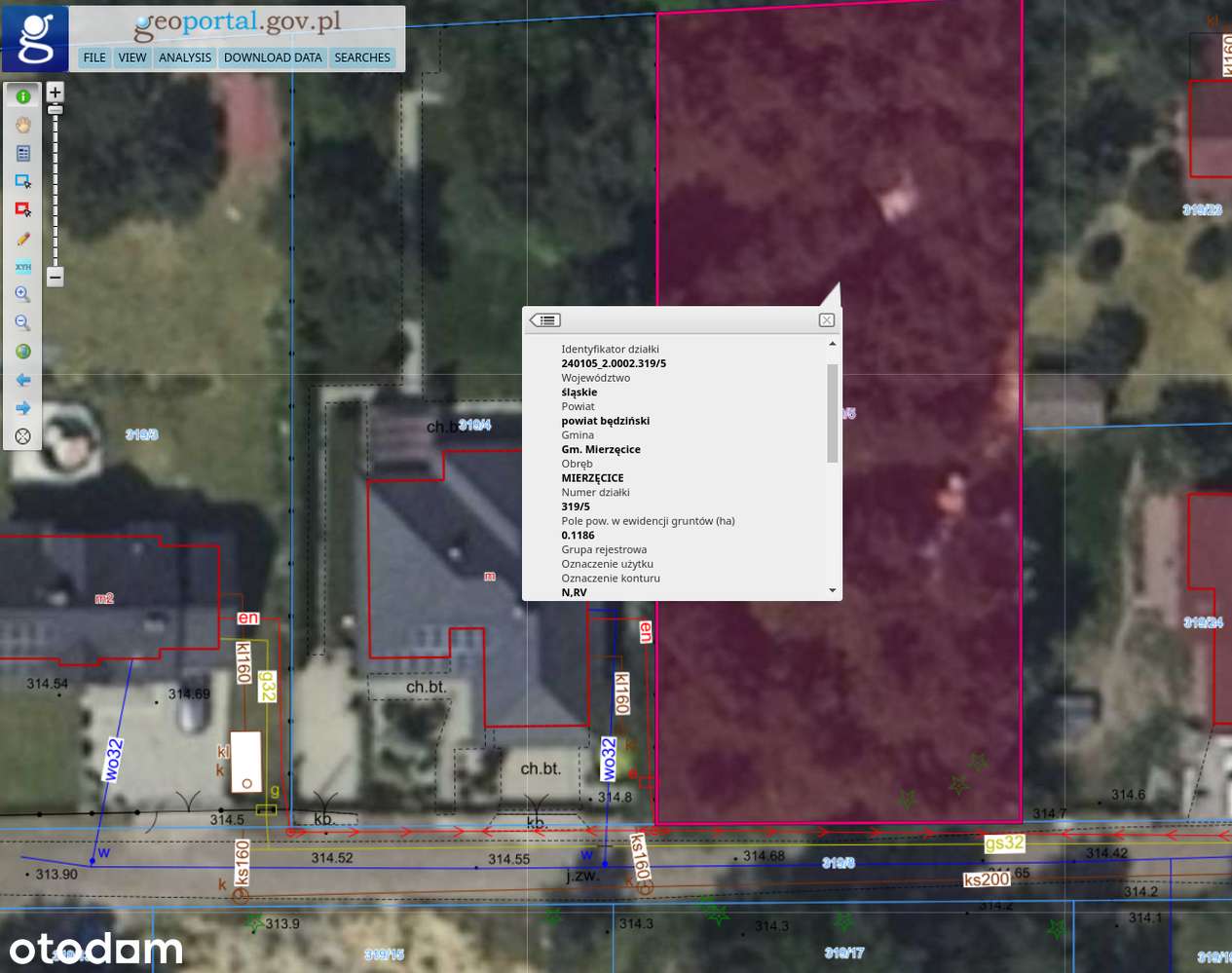 Działka budowlana 23x52, Mierzęcice ul. Sosnowa - Pełny obrazek: 4/4