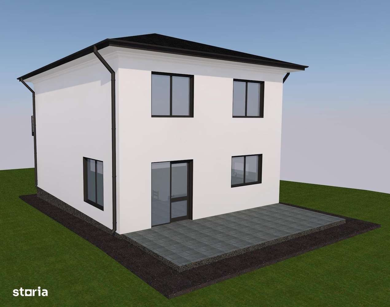 ASFALT! Încălzire în pardoseală!Vila 4 camere Valea Adanca (Miroslava) - Imagine principală: 3/4