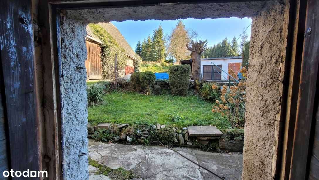 Pół domu + działka + kamienna stodoła + 2garaże w Dziwiszowie-6