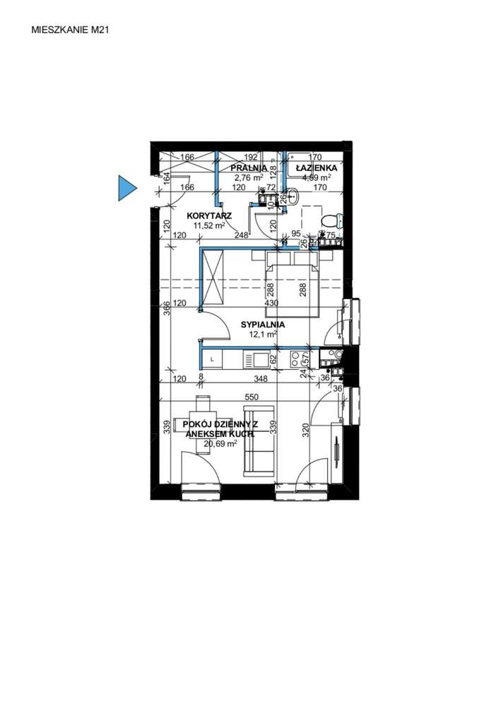 Comfort Corner | mieszkanie 2-pok. | M21 - Pełny obrazek: 2/6