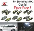 KIT COMPLETO DE 17 LÂMPADAS LED INTERIOR PARA SKODA FABIA 2 MK2 MK II COMBI ESTATE WAGON 2008-2014 - 1