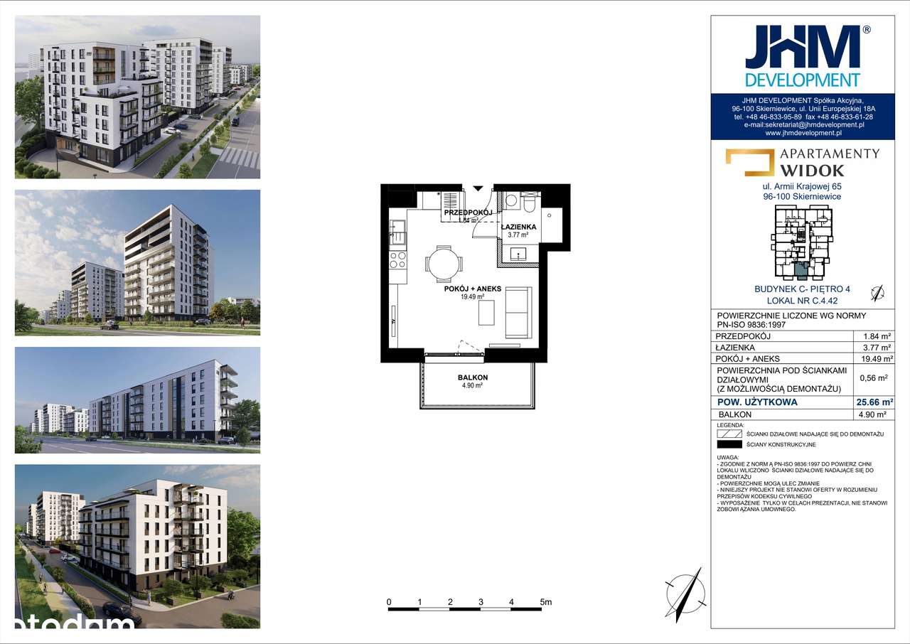 Apartamenty Widok | mieszkanie 1-pok. | C.4.42 - Pełny obrazek: 3/8