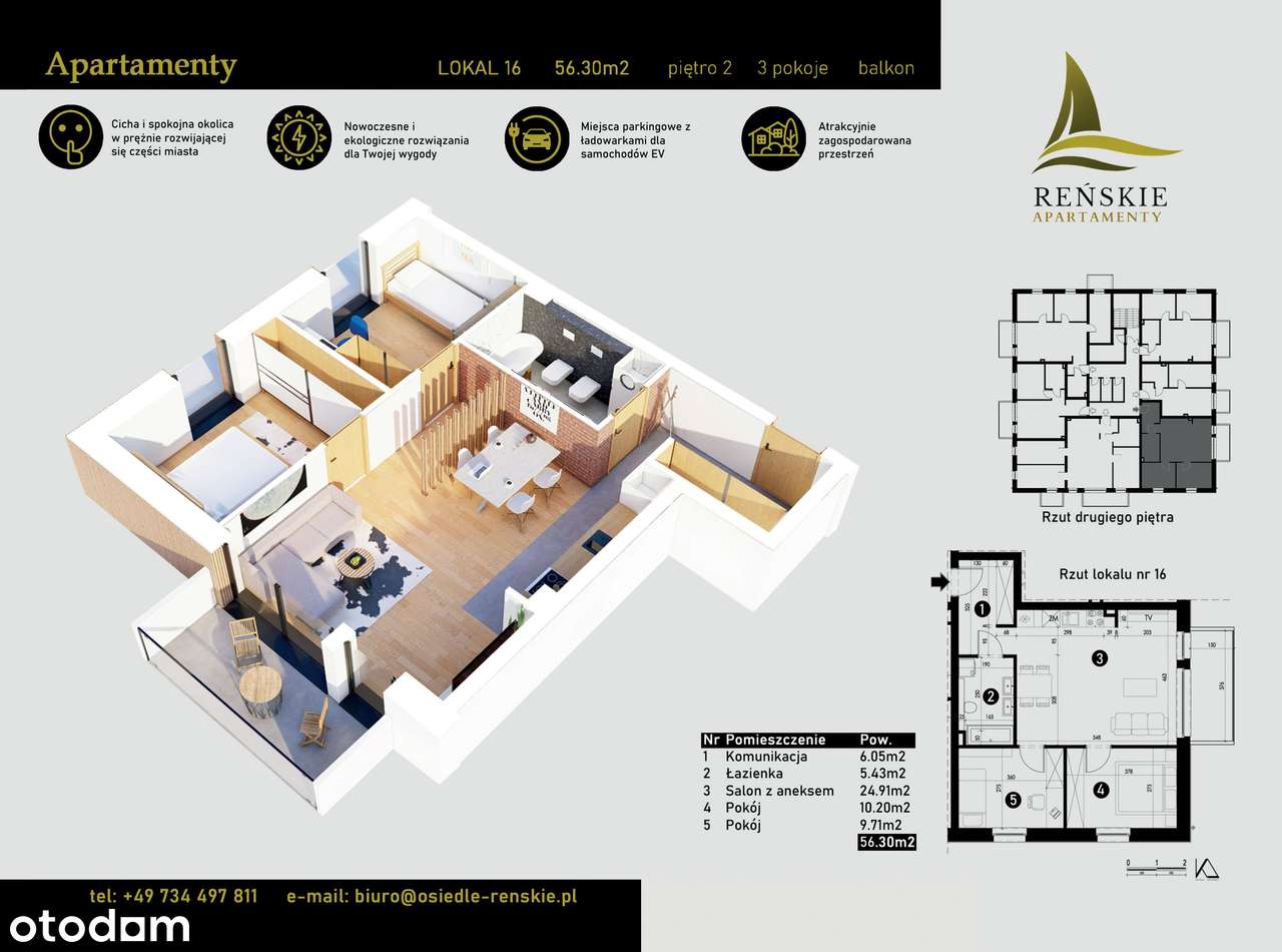 Osiedle Reńskie | mieszkanie 3-pok. | A_16 - Pełny obrazek: 2/7