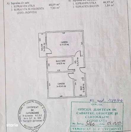 Apartament 2 camere | Zona Casa de Cultura | Decomandat | 48 mp | Etaj - Imagine principală: 4/4