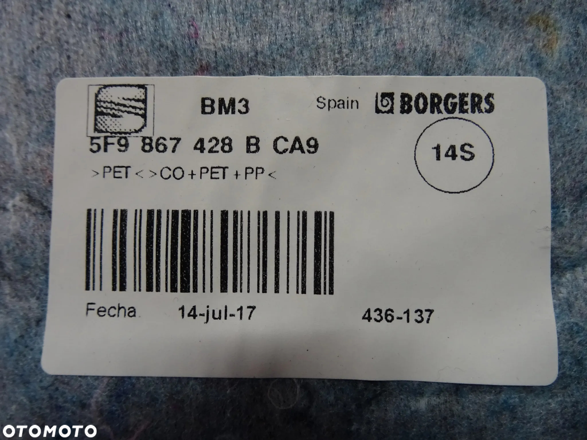 5F9867428B 5F9867427B CA9 boczek bagaznika Seat Leon 5F III Kombi LIFt czesci - 2