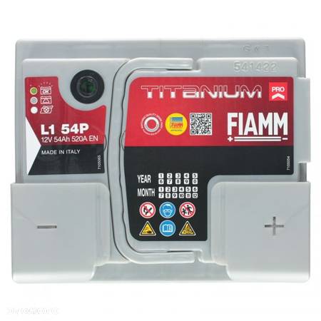 AKUMULATOR FIAMM TITANIUM PRO L1 54P 54Ah 520A - 5