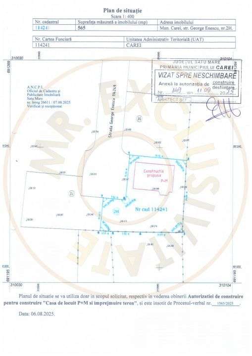 Casa in constructie P+M, Teren 565 mp - Str. George Enescu - Carei - Imagine principală: 5/5