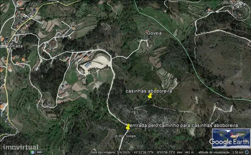 Quinta/terreno com cinco casas em pedra para recuperar - Grande imagem: 4/15