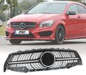 GRELHA DIANTEIRA PARA MERCEDES W118 CLA LOOK DIAMOND CROMADO - 1