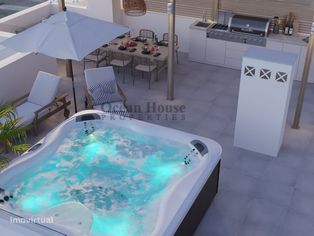 Penthouse T4 com terraço, jacuzzi e garagem, a 300 metros da Praia ... - Grande imagem: 2/27