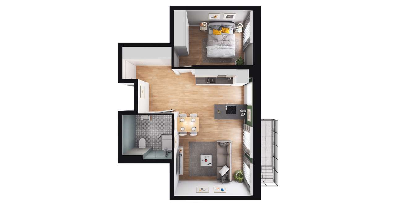 Osiedle Sosnowa | mieszkanie 2-pok. | C2_4 - Pełny obrazek: 3/9