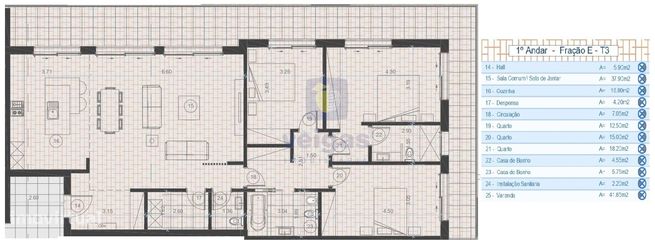 Apartamento T3 Novo em Leiria, Parceiros, com garagem dupla box fechad-11