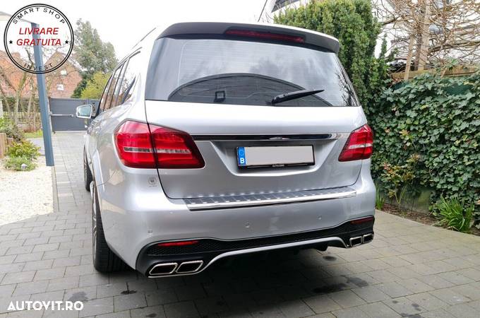 Difuzor Bara Spate cu Ornamente Evacuare Mercedes GLS X166 Facelift (09.2015-2019)- livrare gratuita - 17