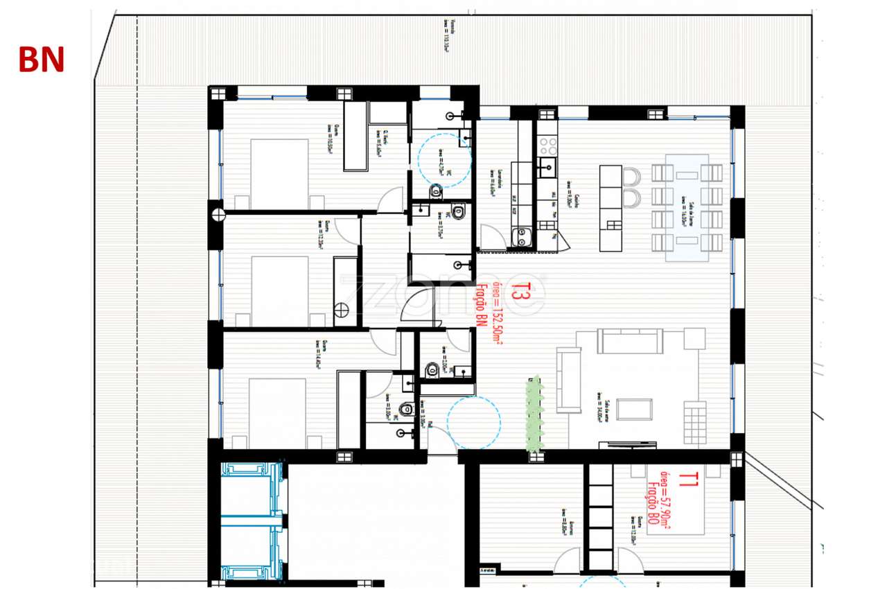 Apartamento T3 c/ Terraço, Freamunde, Paços de Ferreira (Fração BN)... - Grande imagem: 3/16